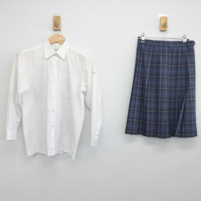 【中古】北海道 北海高等学校 女子制服 2点（シャツ・スカート）sf033333