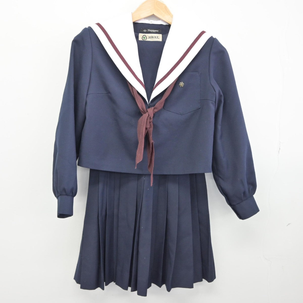 【中古】愛知県 刈谷高等学校 女子制服 3点（セーラー服・スカート）sf033336