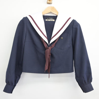 【中古】愛知県 刈谷高等学校 女子制服 3点（セーラー服・スカート）sf033336