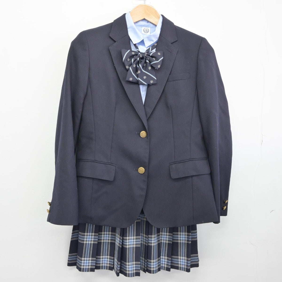 【中古】鹿児島県 おおぞら高等学院 女子制服 4点（ブレザー・シャツ・スカート）sf033352