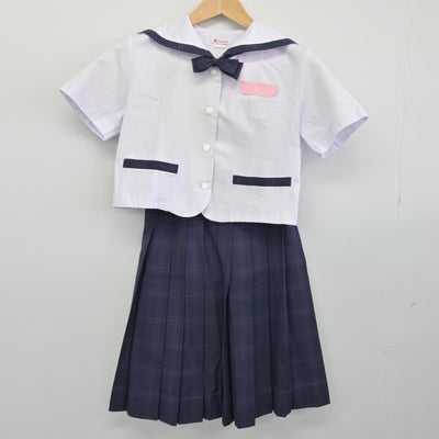 【中古】大分県 蒲江翔南中学校 女子制服 3点（セーラー服・スカート）sf033356