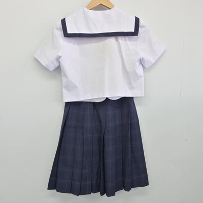 【中古】大分県 蒲江翔南中学校 女子制服 3点（セーラー服・スカート）sf033356