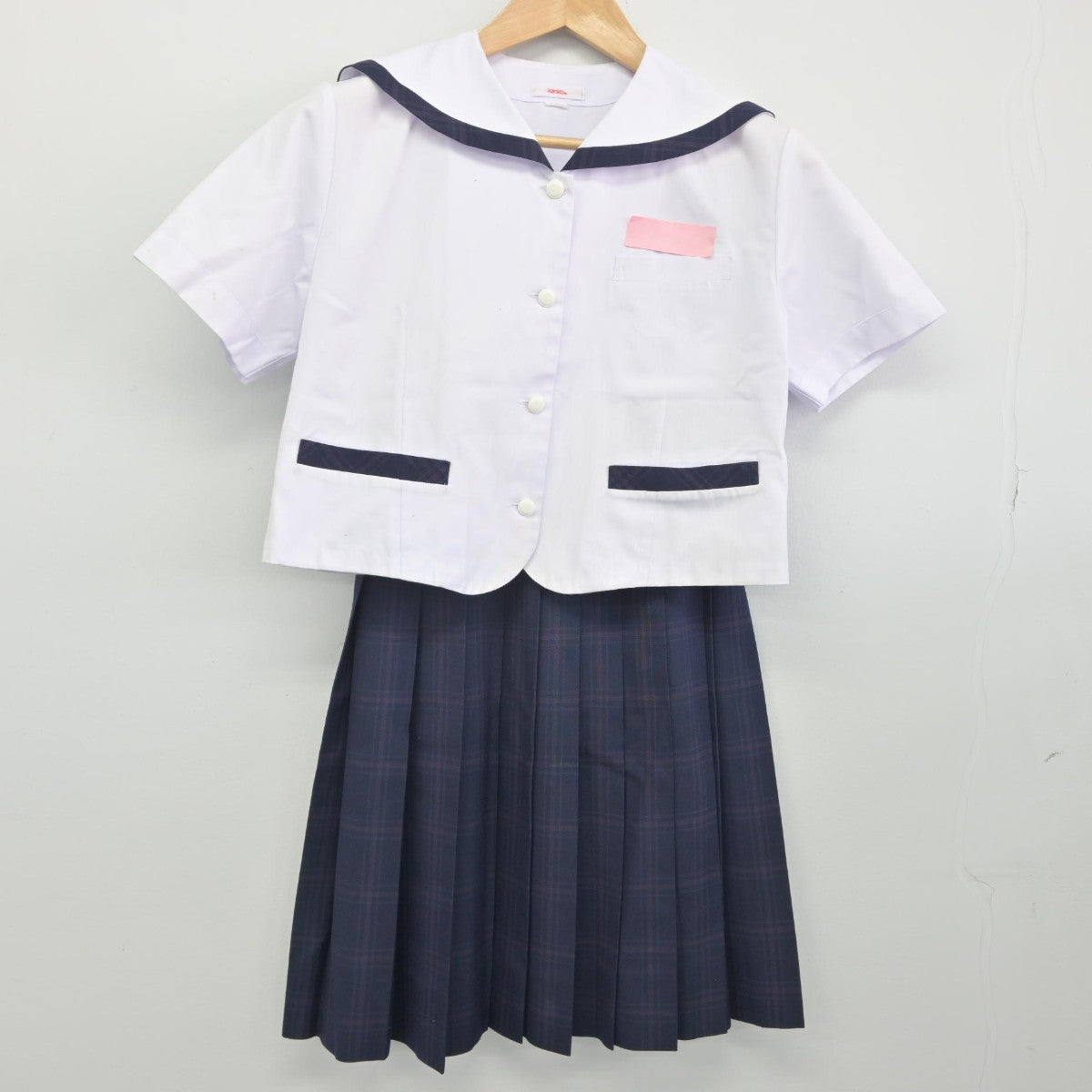 【中古】大分県 蒲江翔南中学校 女子制服 2点（セーラー服・スカート）sf033358