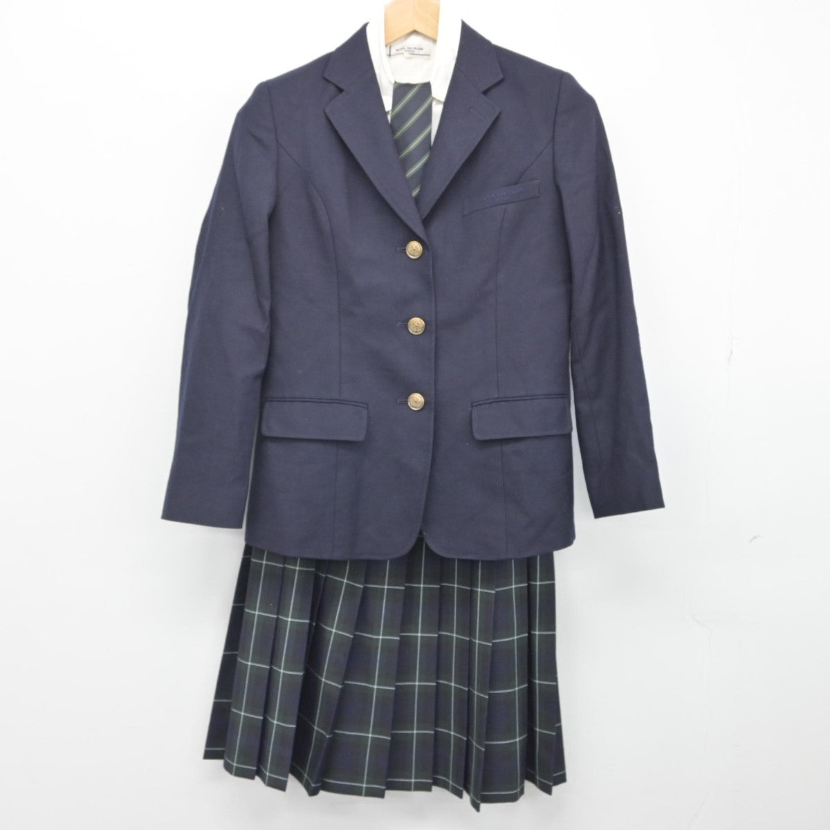 【中古】大阪府 清明学院高等学校 女子制服 4点（ブレザー・シャツ・スカート）sf033375