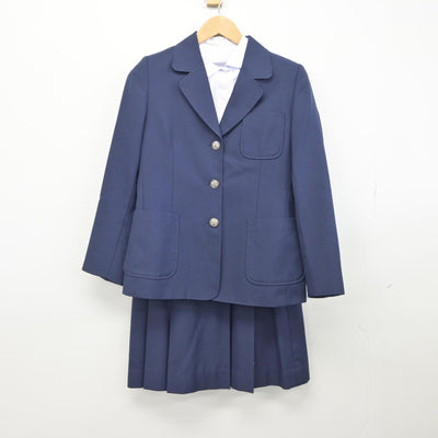 【中古】千葉県 市川市立下貝塚中学校 女子制服 3点（ブレザー・シャツ・スカート）sf033390