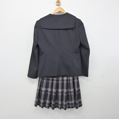 【中古】千葉県 千葉明徳高等学校 女子制服 5点（ブレザー・ニット・シャツ・スカート）sf033405