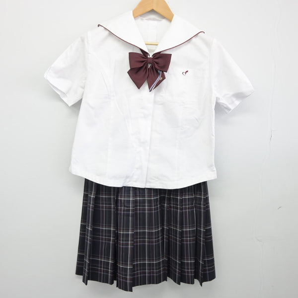 中古】兵庫県 三田松聖高等学校 女子制服 4点（シャツ・スカート