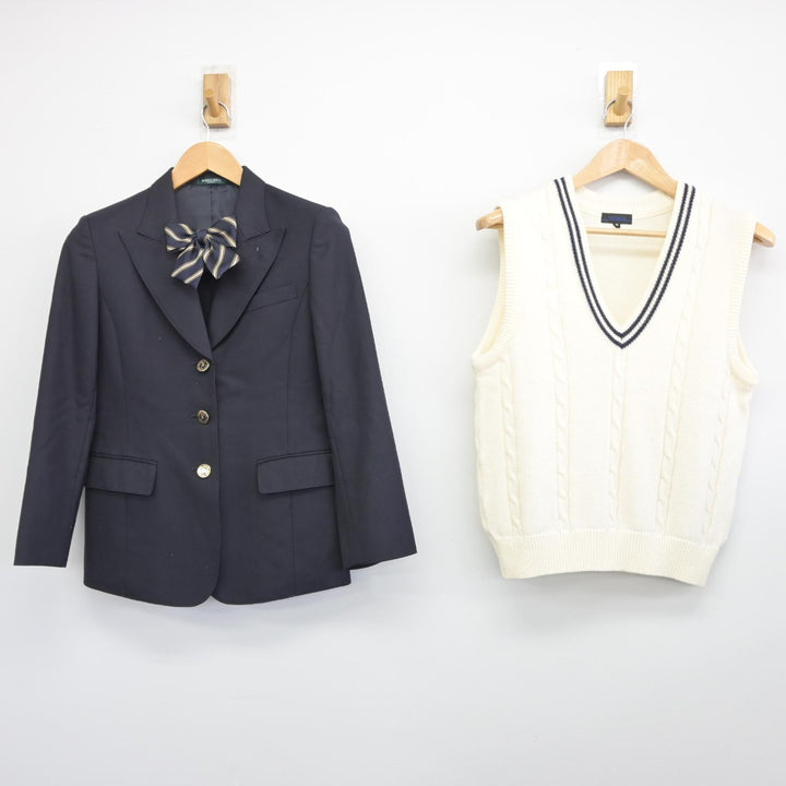 中古】新潟県 万代高等学校 女子制服 4点(ブレザー・ニット 中古】新潟県 万代高等学校 女子制服 4点(ブレザー・ニット