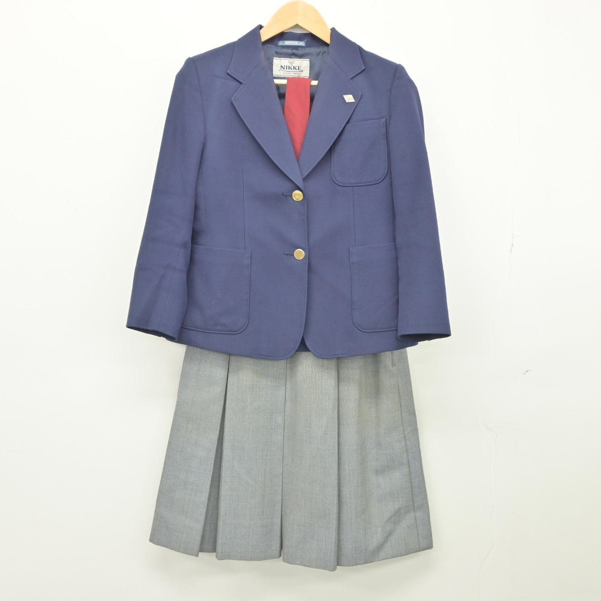 【中古】千葉県 南行徳中学校 女子制服 5点（ブレザー・ベスト・スカート）sf033452