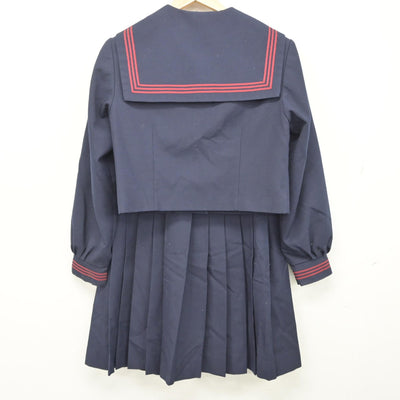 【中古】栃木県 茂木中学校 女子制服 2点（セーラー服・スカート）sf033457