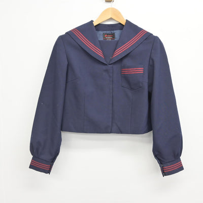 【中古】栃木県 茂木中学校 女子制服 2点（セーラー服・スカート）sf033457