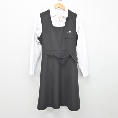 【中古】徳島県 富岡西高等学校 女子制服 2点（ジャンパースカート・シャツ）sf033460