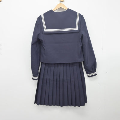 【中古】徳島県 羽ノ浦中学校 女子制服 3点（セーラー服・スカート）sf033463