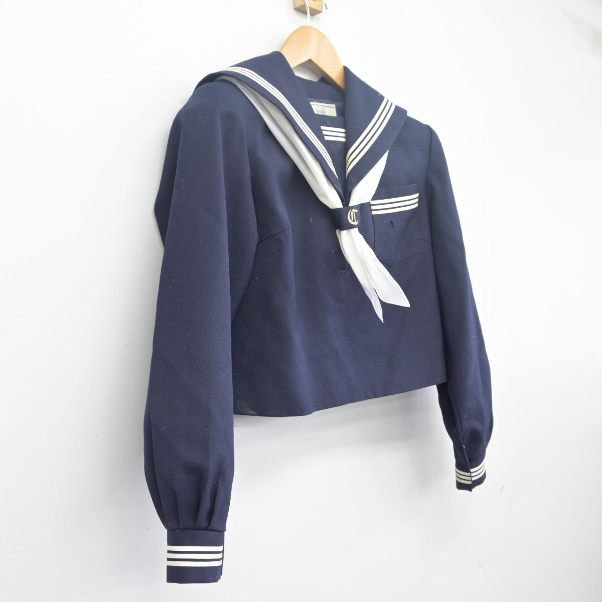 【中古】兵庫県 加古川市立中部中学校 女子制服 2点（セーラー服）sf033474