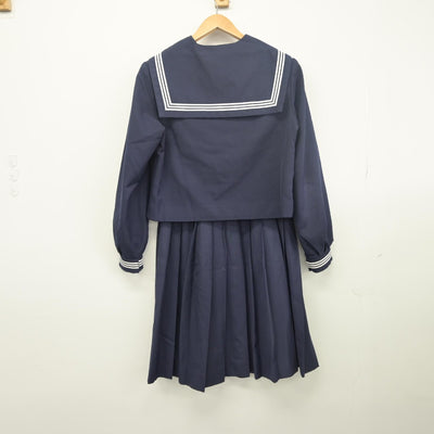 【中古】岡山県 笠岡市立白石中学校 女子制服 2点（セーラー服・スカート）sf033476