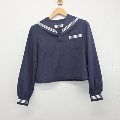 【中古】岡山県 笠岡市立白石中学校 女子制服 2点（セーラー服・スカート）sf033476