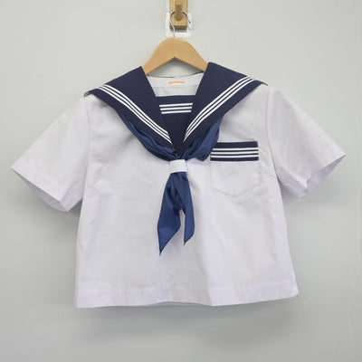 【中古】岡山県 笠岡市立白石中学校 女子制服 3点（セーラー服・スカート）sf033477