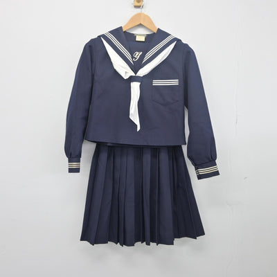 【中古】兵庫県 姫路市立安室中学校 女子制服 3点（セーラー服・スカート）sf033482