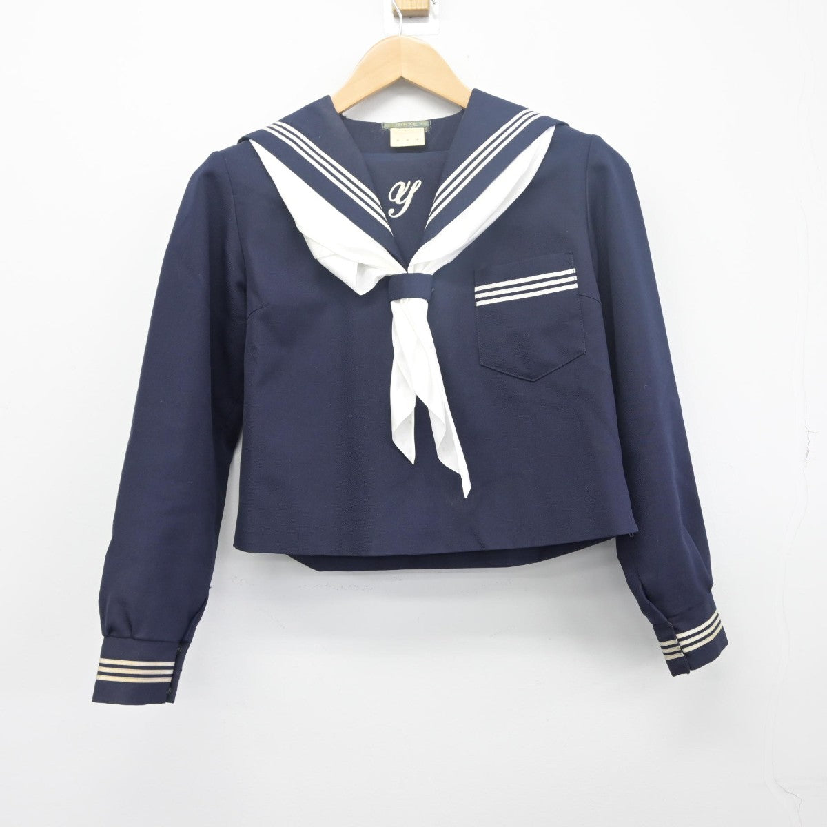 【中古】兵庫県 姫路市立安室中学校 女子制服 3点（セーラー服・スカート）sf033482