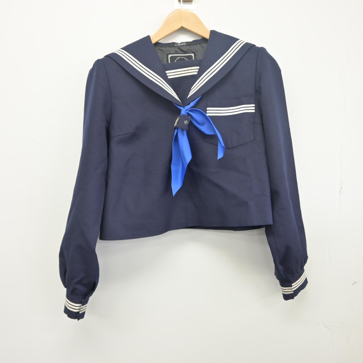 【中古】兵庫県 加古川市立別府中学校 女子制服 3点（セーラー服・スカート）sf033485