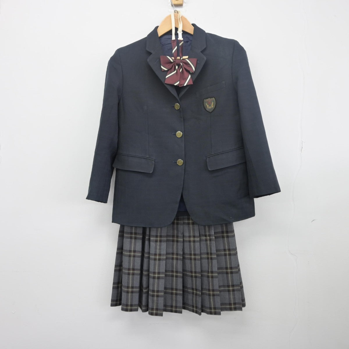 【中古】茨城県 常総学院中学高等学校 女子制服 5点（ブレザー・ベスト・スカート）sf033498