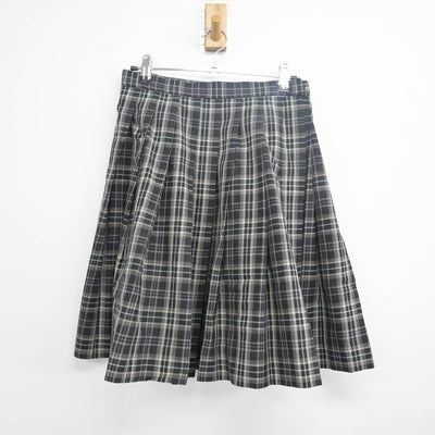 【中古】千葉県 植草学園高等学校 女子制服 4点（ニットベスト・シャツ・スカート）sf033505