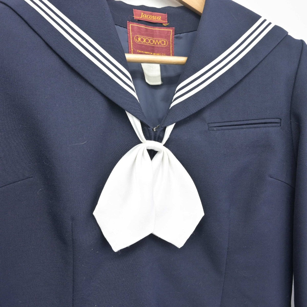 【中古】茨城県 江戸崎中学校 女子制服 2点（セーラー服）sf033531