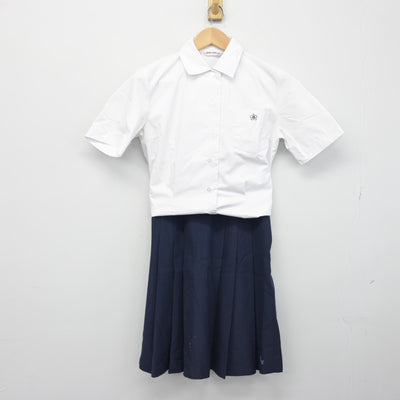 【中古】愛知県 春日井西高等学校 女子制服 2点（シャツ・スカート）sf033539