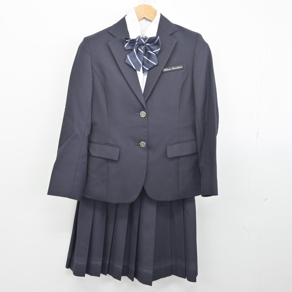 【中古】滋賀県 彦根翔西館高等学校 女子制服 4点（ブレザー・シャツ・スカート）sf033560