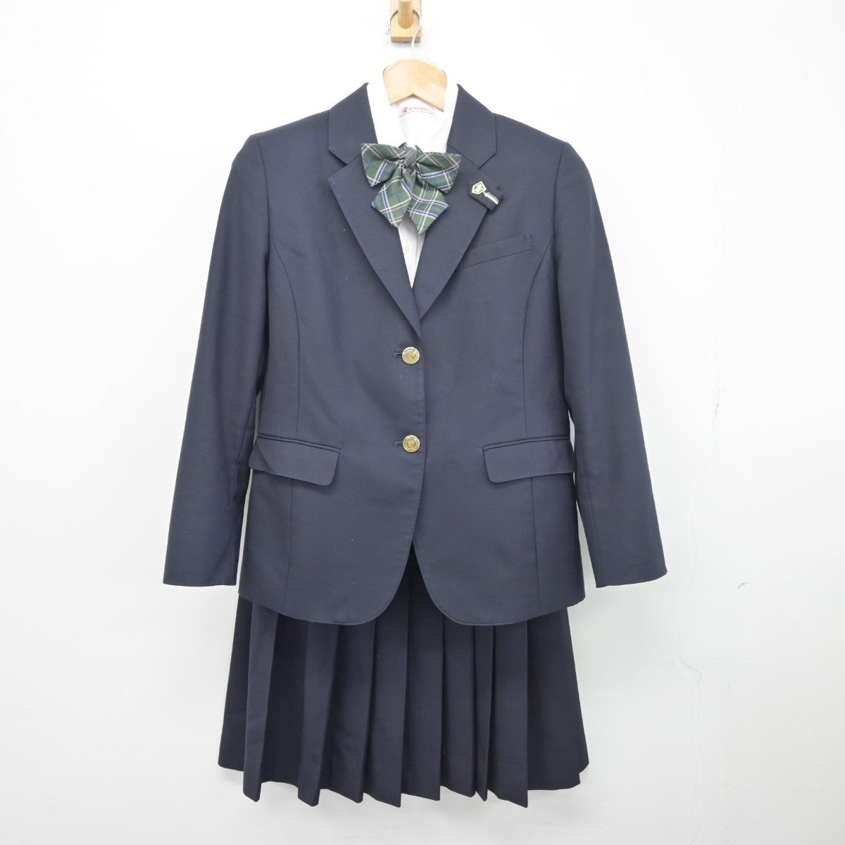 【中古】大阪府 清教学園高等学校 女子制服 5点（ブレザー・シャツ・スカート）sf033568