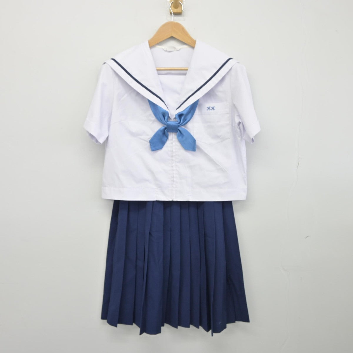 【中古】兵庫県 加古川北高等学校 女子制服 4点（セーラー服・スカート）sf033574