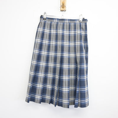 【中古】茨城県 明秀日立高等学校 女子制服 4点（ニットベスト・シャツ・スカート）sf033601