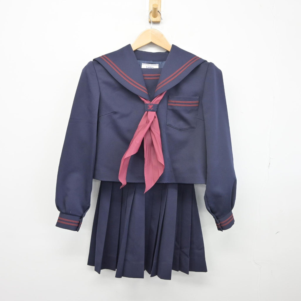 【中古】滋賀県 豊日中学校 女子制服 3点（セーラー服・スカート）sf033603