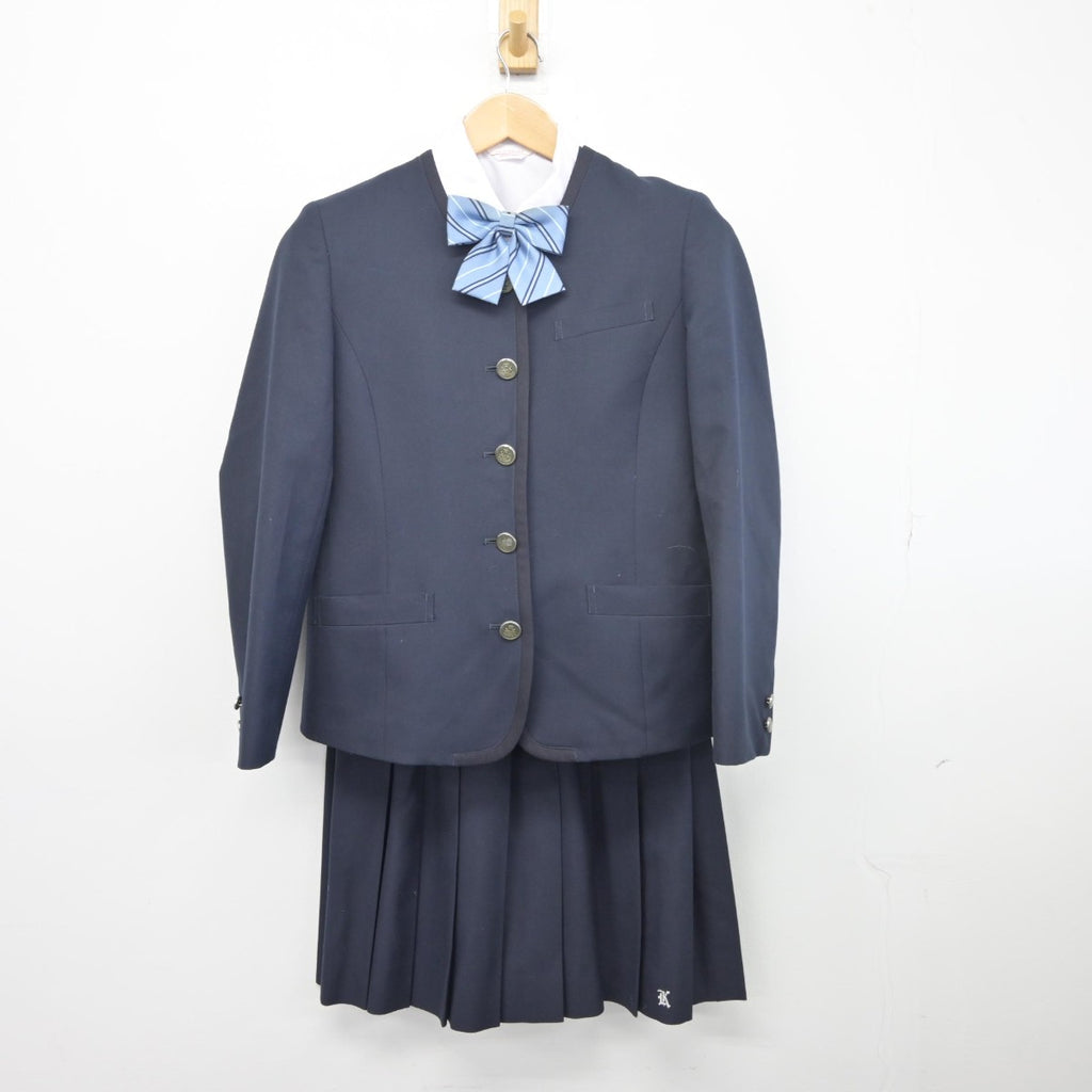 【中古】鹿児島県 霧島高等学校 女子制服 5点（ブレザー・ベスト・シャツ・スカート）sf033604