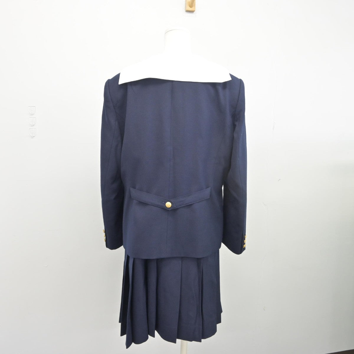 【中古】岡山県 就実高等学校 女子制服 6点（ブレザー・ベスト・セーラー服・スカート）sf033622