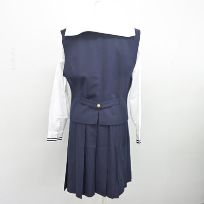 【中古】岡山県 就実高等学校 女子制服 6点（ブレザー・ベスト・セーラー服・スカート）sf033622