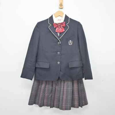 【中古】福岡県 筑紫台高等学校 女子制服 5点（ブレザー・ニット・シャツ・スカート）sf033628