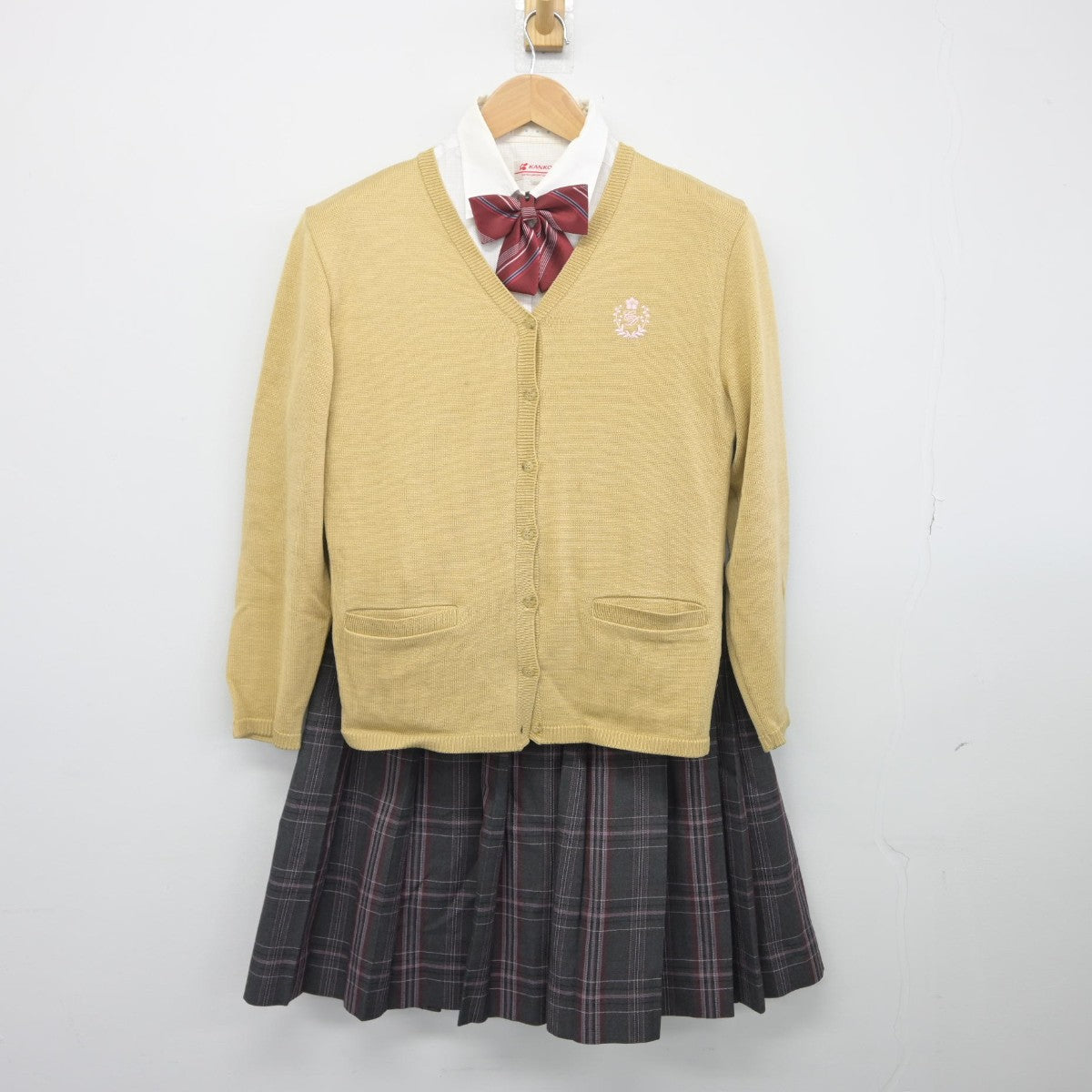 【中古】福岡県 筑紫台高等学校 女子制服 5点（ブレザー・ニット・シャツ・スカート）sf033628