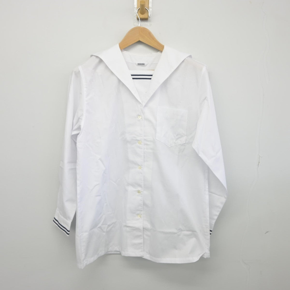 【中古】岡山県 就実高等学校 女子制服 3点（セーラー服）sf033629