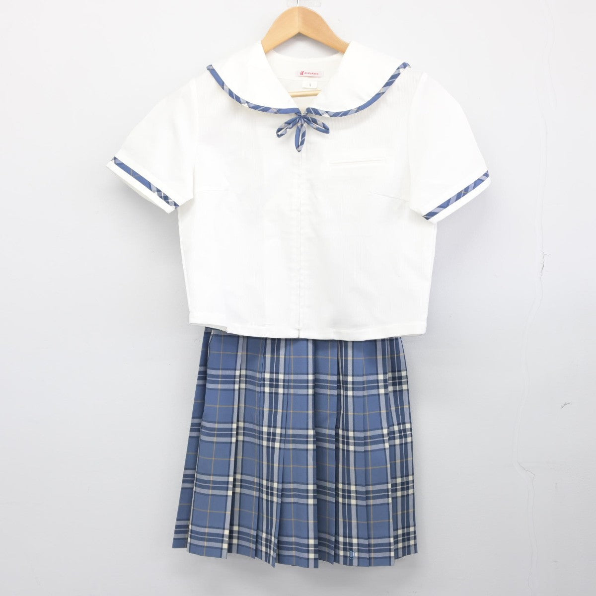 【中古】長野県 屋代南高等学校 女子制服 3点（セーラー服・スカート）sf033633