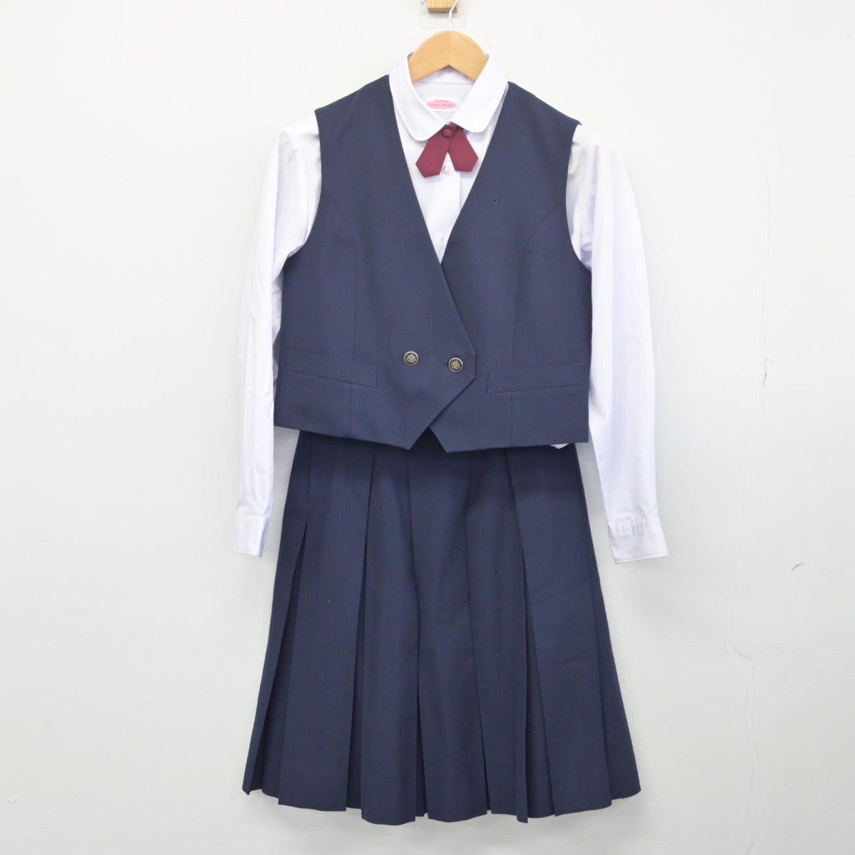 【中古】愛知県 春日井南高等学校 女子制服 5点（ブレザー・ベスト・シャツ・スカート）sf033639