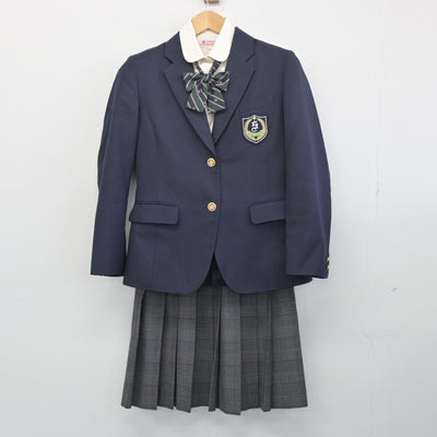 【中古】新潟県 関根学園高等学校 女子制服 5点（ブレザー・シャツ・スカート）sf033645