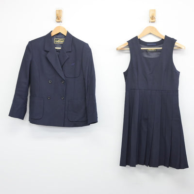 【中古】千葉県 日出学園中学校高等学校 女子制服 4点（ブレザー・シャツ・ジャンパースカート）sf033648