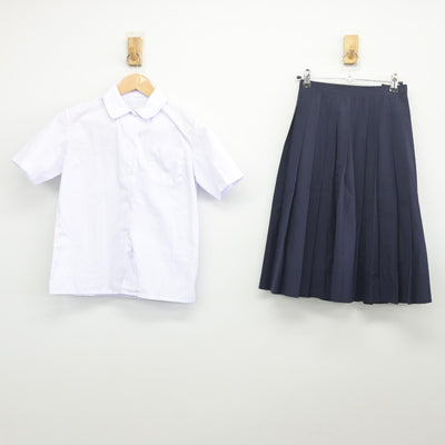 【中古】千葉県 湊中学校 女子制服 2点（シャツ・スカート）sf033651