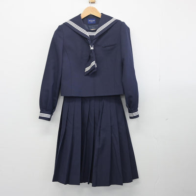 【中古】北海道 東相内中学校 女子制服 3点（セーラー服・スカート）sf033666