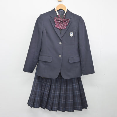 【中古】京都府 鴨沂高等学校 女子制服 4点（ブレザー・ニット・スカート）sf033679