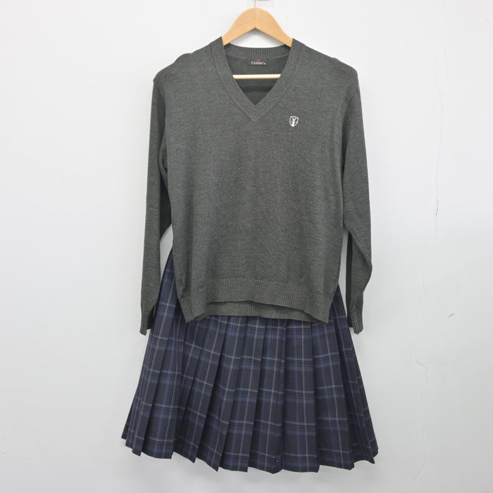 【中古】京都府 鴨沂高等学校 女子制服 4点（ブレザー・ニット・スカート）sf033679 | 中古制服通販パレイド