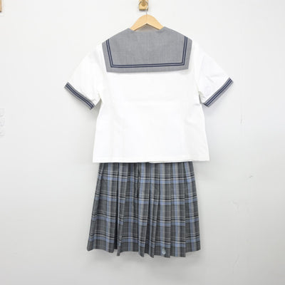 【中古】広島県 進徳女子高等学校 女子制服 4点（セーラー服・シャツ・スカート）sf033708