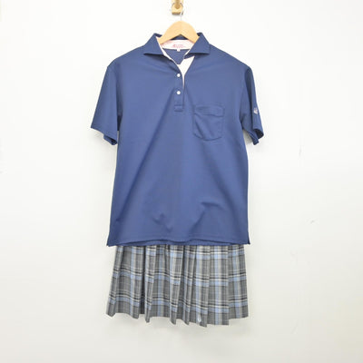 【中古】広島県 進徳女子高等学校 女子制服 4点（セーラー服・シャツ・スカート）sf033708