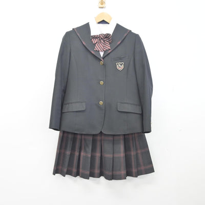 【中古】福岡県 九州産業大学付属九州産業高等学校 女子制服 4点（ブレザー・シャツ・スカート）sf033716